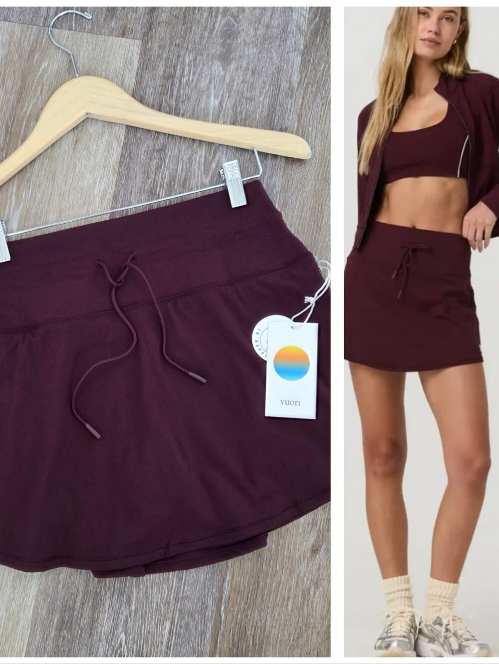 Vuori Daily Skirt Cerise NWT Athletic HTF Skort Tennis Prep Drawcord PRICE FIRM